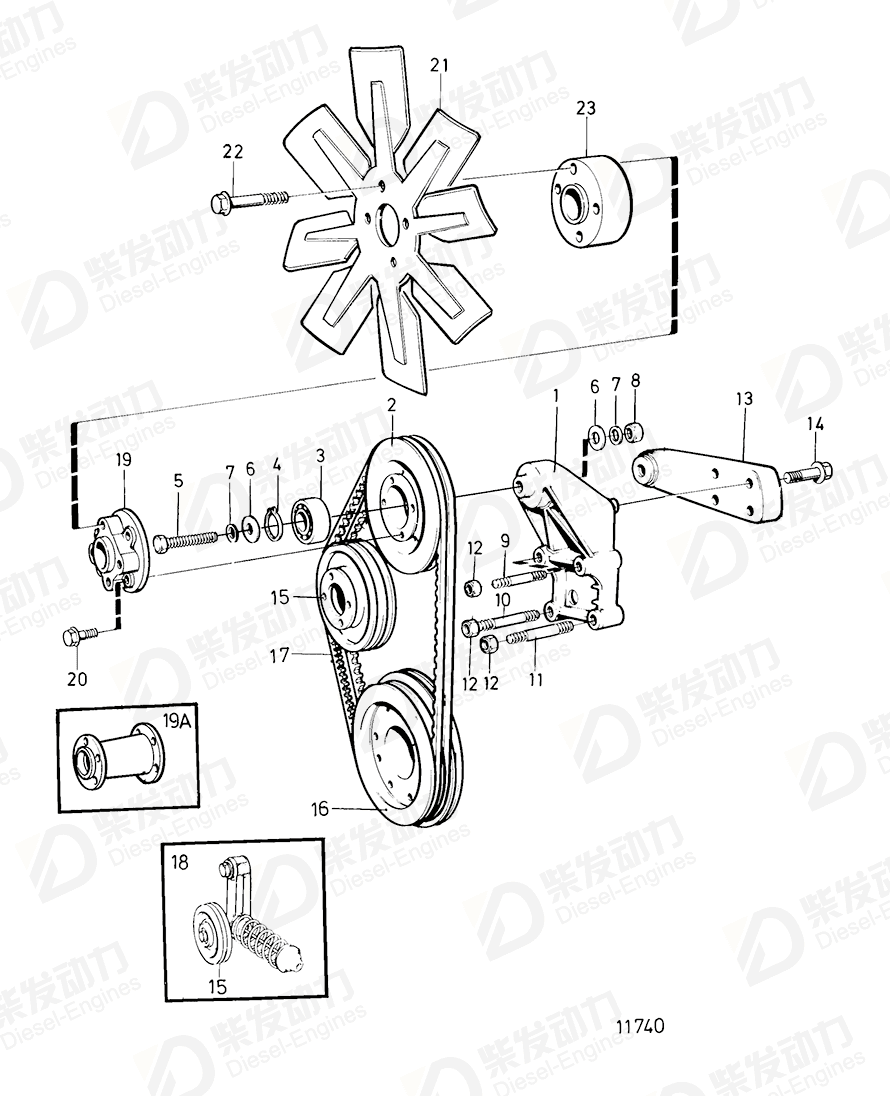 VOLVO Fan, suction type 476977 Drawing